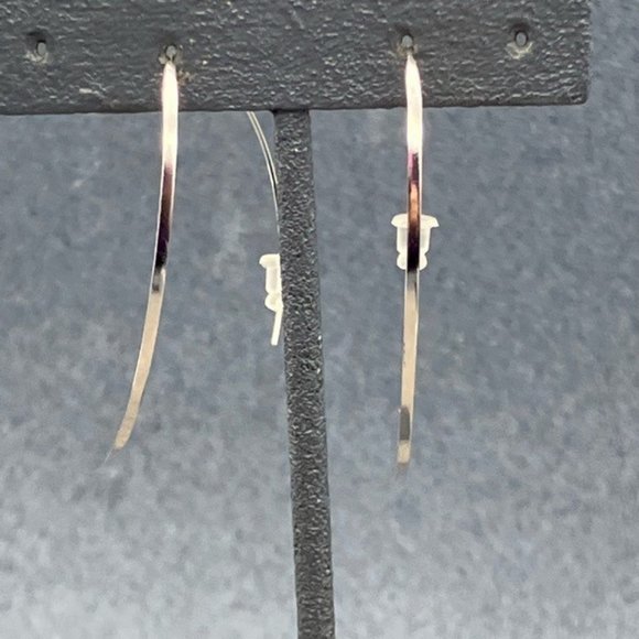 Primrose Threader Earrings Sterling Silver Pierced Curl Curved - Picture 2 of 6